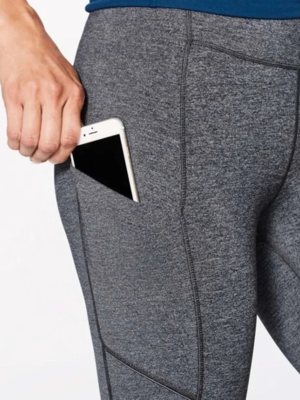 Lululemon Speed Up Crop Heathered Black 21